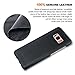 Galaxy S8 Plus Case, Pierre Cardin Galaxy S8 Plus Leather Case Genuine Cowhide Protective Slim Fit Snap on Hard Back Cover for Samsung Galaxy S8 Plus 2017 6.2 inch (Black)