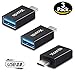 USB C Adapter, Xcords USB C to USB 3.0 Adapter (3 Pack) Fast Charge Type c Adapter for Samsung Note 8 S8 S8+, MacBook Pro, Google Pixel 2 XL, LG G5 V20, Nexus 6P 5X, HTC 10 (Black)