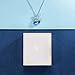 LadyColour Blue Swan Pendant Necklace Swarovski Crystals Animal Collection Engaraved Love
