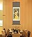 Sunmir (TM) Silk scroll painting Asian beauty plantain Watercolour Decorative paintings Lady playing Guzheng