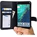 Abacus24-7 Google Pixel XL Case, Wallet with Leather Flip Cover and Stand, Black
