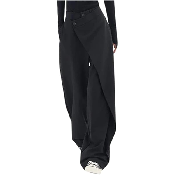 Amazon.com: HGps8w Asymmetrical Dress Pants for Women High Waisted