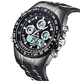 ALPS Mens Sports Watch 98FT Water Resistant Fashion Outdoor Analog Digital Display Electronic Military Back Light Multifunction Watch