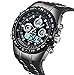 Watch Mens Outdoor Military Sports Digital Large Face Watch, Waterproof Multifunction with Calendar Chronograph Window Watch for Men