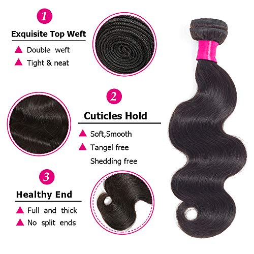 VRVOGUE-Brazilian-Body-Wave-20-22-24-Human-Hair-Bundle-with-18-Clsoure-Lace-4x4-Free-Part-Natural-Black-330gLot-130-Density-100-Unprocessed-Brazilian-Virgin-Human-Weave-Hair-Bundles