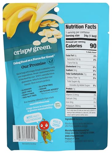 CRISPY GREEN FREEZE DRIED BANANA, 0.85 OZ