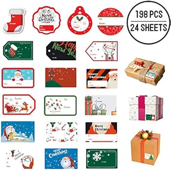 Custom christmas to and from gift tag stickers Amazon.com: 198 PCS Christmas Gift Tags Sticker Self Adhesive, Xmas