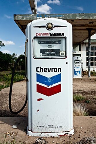 Abandoned Chevron Gas Pump in Nara Visa, NM print picture photo photograph fine art
