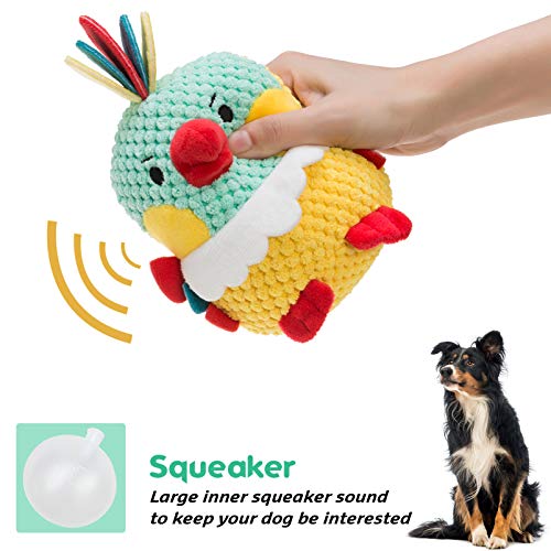 Ditucu 4 Packs Dog Plush Toys Sturdy Animal Squeaky Toys Interactive