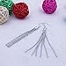 1 Pair Lady's Silver Plated Six-Wire Tassel Long Earrings Dangle Earhook Costume Jewellery