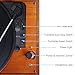 Musitrend Record Player Vinyl Turntable with Speakers, 3 Speed Suitcase Record Player Support Vinyl-to-MP3 Recording, Headphone Jack, Aux Input/RCA line Out (Wood)