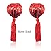 MSsmart(TM) 4 Pair Sexy Silicone Bling Sequins Heart Shape Tassel Nipple Pasties