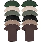 EVERYDAY TEES Men's Heavy Cotton Tee (Pack of 12), Assorted Mixed Color Small to 5XL