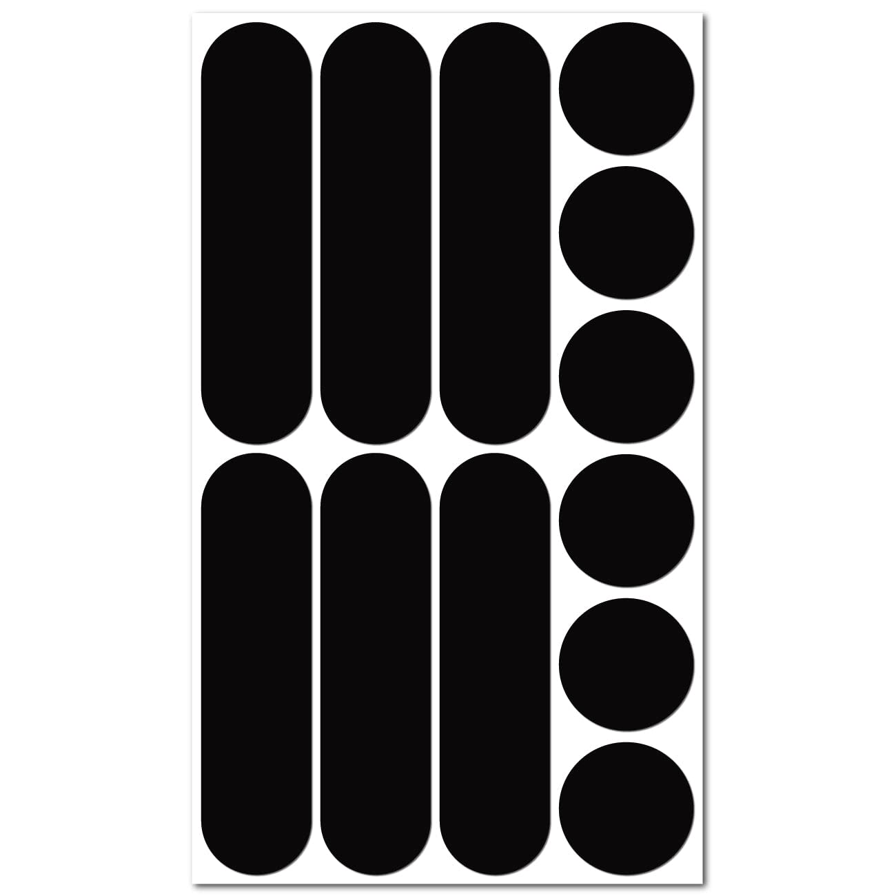 B REFLECTIVE Éco MULTI, 12 retro reflective stickers kit, Night high visibility safety, Universal adhesive for Bike/Stroller/Buggy/Helmet/Motorbike/Scooter/Toys, Black
