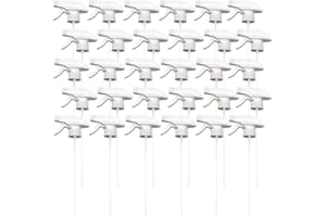 RIVER-CJ 30 Pack Spray Bottle Nozzles, Heavy-Duty Stream Trigger Spray Nozzle Replacement Parts Adjustable Head Sprayer with Mist Stream Sprayer Fits 8oz /16oz Spray Bottles Round 28/400 Neck Bottles