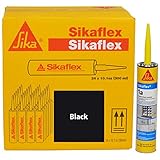 Sikaflex 1A Polyurethane Premium Grade High Performance Elastomeric Sealant, 10.3 fl oz Capacity, Black, 24 Tubes (Full Case)