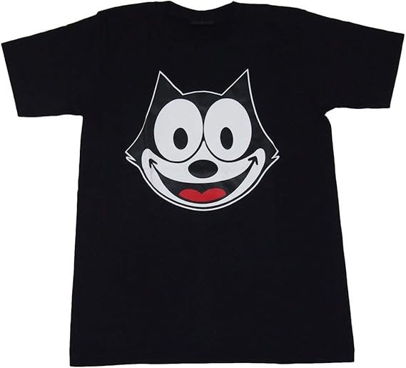 Amazon Topoi Felix The Cat フィリックス 黒猫 プリントｔシャツ ムービーｔシャツ キャラクターｔシャツ アニメキャラtシャツ ブルー 短めワンピースとしても人気 男女兼用 Tシャツ カットソー 通販