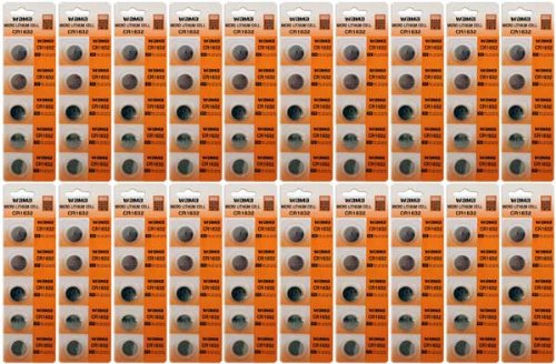 100 X Powertron CR1632 3 Volt Lithium Coin Battery button cells (20 X packs of 5)