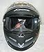 3XL AKUMA STEALTH Motorcycle Helmet MATTE BLACK with Built In LED Lights! USAF logo