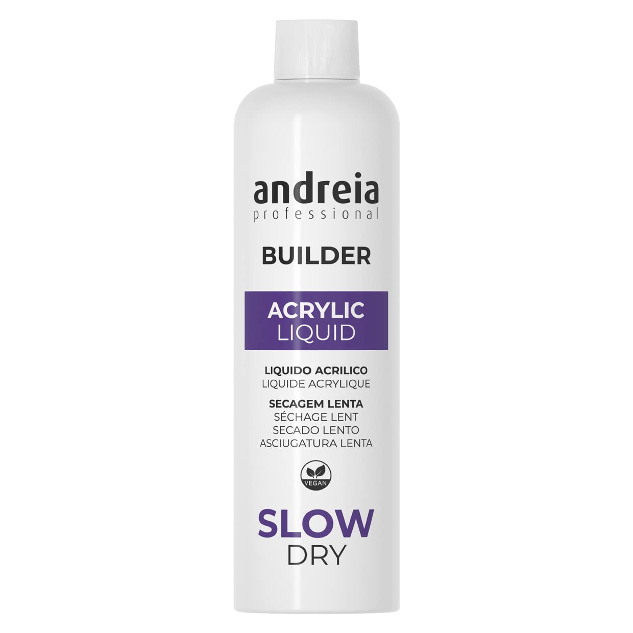Andreia Professional Nail Builder Acrylic Monomer Liquid - Slow Dry 250 ml - For Beginners - Slow Dry - Salon Quality Strong Adhesion Extensions
