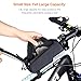 FlexDin Bike Frame Bag, 6.3″ Bicycle Top Tube Pannier Bag, 1.8L Waterproof Touchscreen Cell Phone Mount Holder – Graythumb 3