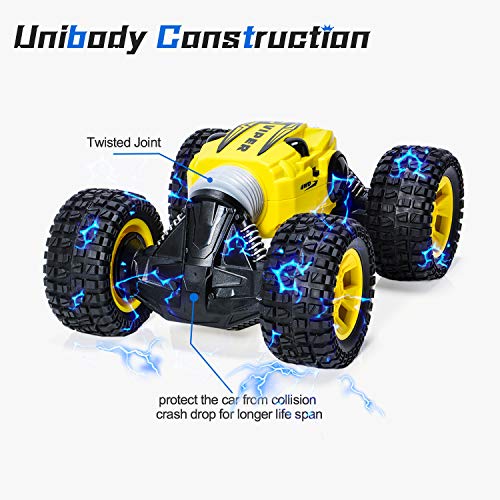 RC Car - 2.4 GHZ Remote Control Car 4WD Dual Motors Off-Road Vehicles Rock Crawler Hobby Cars, 2-Side Driving High Speed Monster Truck Rechargeable Electric Racing Car - Thumbnail 4