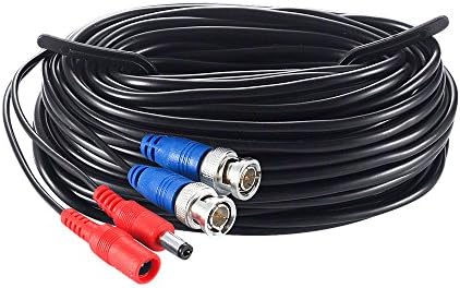 Anlapus 60ft BNC Video Power Cable Security Camera Wire Cord for Security Camera System and Surveillance Kit