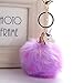 HXINFU Cute Pom Pom Fur Ball Unicorn Keychain Colorful Soft Fluffy Ball Bag Hanging Pendant