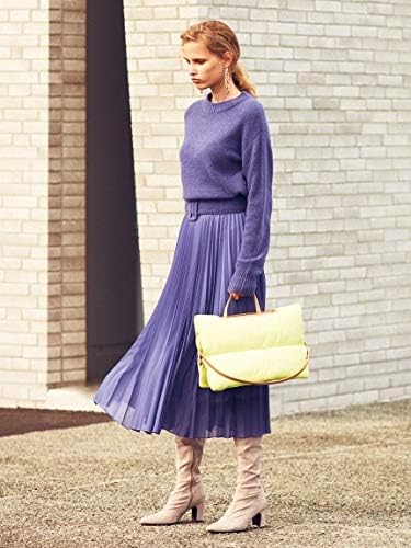 Amazon Co Jp Mila Owen ミラオーウェン ベルト付ニットドッキングプリーツワンピース Ppl 1 服 ファッション小物