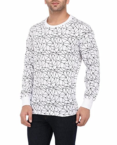 vivid bharti men's white printed full sleeve high quality tshirts