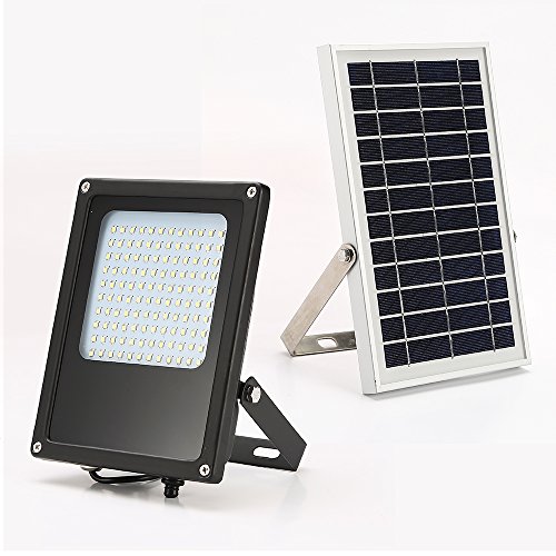 Solar flood light outdoor, mym 120 led 6w solar panel dusk to daw…