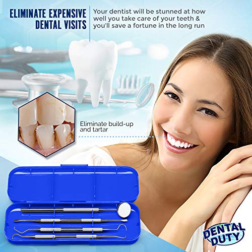 Professional Dental Hygiene Kit, Calculus Plaque Remover Set , Stainless Steel Tools, Tarter Scraper - //coolthings.us