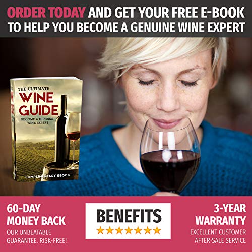 VINABON Wine Opener New Model 2019 - Lever Wine Opener Kit - Manual Wine Bottle Opener Set - Fast Rabbit Corkscrew Wine Openers - Easy Cork Screw Wine Set - Wine Cork Remover Tool - Ebook Wine Guide