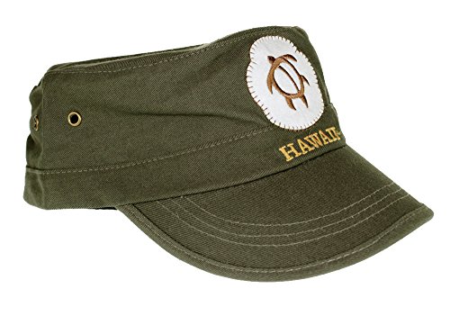Army Style Cap Hat, Turtle Hawaii, Army Green