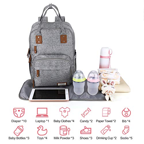 Land Diaper Bag Backpack, Ticent Travel Back Pack Maternity Baby