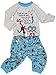 Dr. Seuss The Cat in The Hat Toddler Boys Long Sleeve 2 Piece Pajamas Set (2T, Grey/Blue)