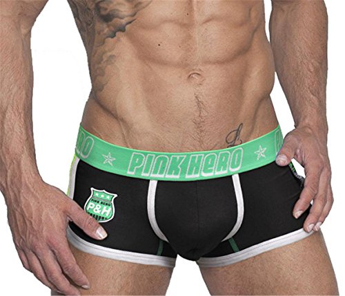 Men's Performance Boxer Briefs, Cotton, Black, X-Small