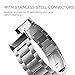 Fintie Watch Band Compatible with Gear S2, Stainless Steel Metal Replacement Strap Wrist Bands with Link Removal Tool Compatible with Samsung Gear S2 SM-R720 / SM-R730 Smart Watches - Silver