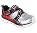 Skechers Kids Boys' Hypno-Flash Light Up Loafer, Silver/Red, 1.5 M US Little Kid