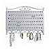 Mango Steam Wall Mounted Closet/Wardrobe Display Hanger Organizer for Jewelry & Earrings With Hooks for Necklaces, Bracelets, Accessories - Silver