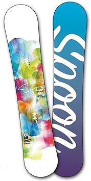 Amazon スノーボード 板 レディース 単品 モデル 19 Spoon スプーン Stamp スノボー 初心者でも簡単 イージー キャンバー ボード 軽量 ソフトフレックス 大人 カワイイ 白 カラフル 138 ビンディングと同時購入で取付無料 Spoon スプーン ボード