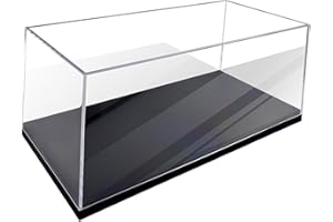 DYNWAVE Acrylic Display Case Collection Display Stand Showcase Collectible Clear Protective with Base for 1:18 Vehicle Jewelr