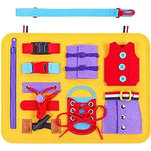 ABirdon Busy Board for Toddlers, Montessori Toys for Baby Learn Preschool Basic Skills, Sensory Toys for Practice Fine…