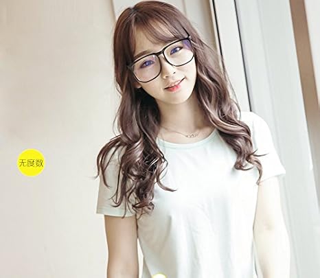 Amazon Co Jp ノーブランド 韓国 薄顔 レトロ ビッグボックス プレーン ミラーグラス 男性 男の子 女性 女の子 女性 眼鏡フレーム 正方形 小さな顔 メイクアップ ホーム キッチン