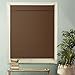 Chicology Cordless Magnetic Roman Shades / Window Blind Fabric Curtain Drape, Thermal, Room Darkening - Mountain Chocolate, 35