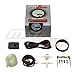 MaxTow Double Vision 30 PSI Turbo Boost/Vacuum Gauge Kit - Includes Electronic Pressure Sensor - White Gauge Face - Green LED Dial - Analog & Digital Readouts - for Gas Trucks - 2-1/16