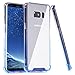 BAISRKE Clear Case for Galaxy S8 Plus, Shock Absorption Flexible TPU Soft Edge Bumper Anti-Scratch Rigid Slim Protective Cases Hard Plastic Back Cover for Galaxy S8 Plus - Clear Blue Gradien