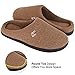 HomeIdeas Men's Coral Fleece Lining with High Density Memory Foam Classicism Slip-on Slipper (US Men's Size 9-10), Light Brown