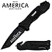 Trump Make America Great Again Assisted Opening Knife with Black Pakkawood Handle & Silver Blade