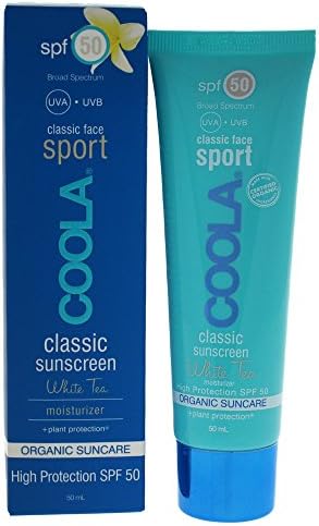 Coola Classic Face Sport Sunscreen Moisturizer SPF 50, White Tea, 1.7 Fl Oz
